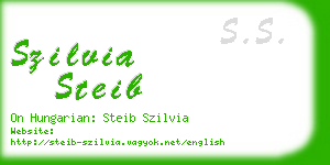 szilvia steib business card